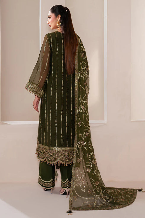 Alizeh Embroidered Chifffon Suit AF-HM-4033-Olivia