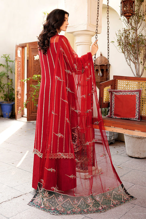 Maryams Embroidered Chiffon 3 Piece Suit A-6007