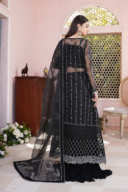 Maryams Embroidered Organza 3 Piece Suit L-705