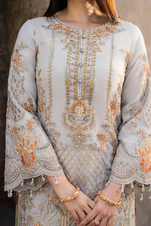 Imrozia Embroidered Organza Suit I-224