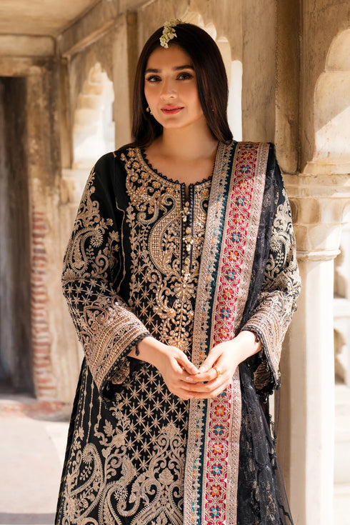 Imrozia Embroidered Net Suit I-222