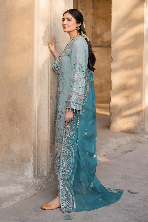 Imrozia Embroidered Organza Suit I-225