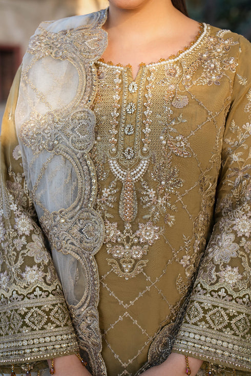 Imrozia Embroidered Organza Suit I-226