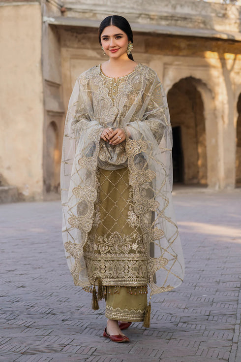 Imrozia Embroidered Organza Suit I-226