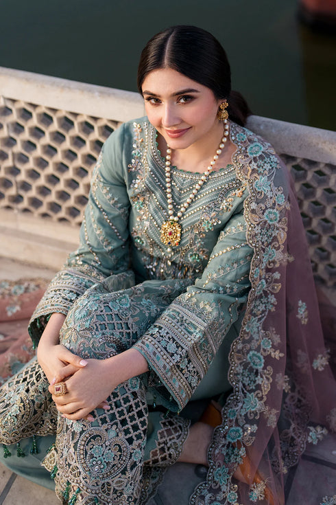 Imrozia Embroidered Organza Suit I-221