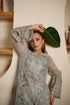 Maryams Embroidered Organza Suit M-1402