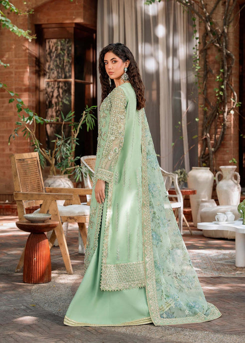 Akbar Aslam Embroidered Orgenza 3 Piece suit RIWAYAT