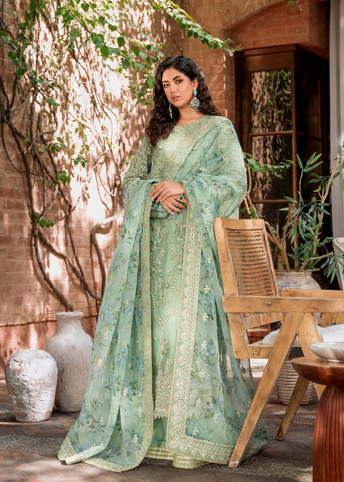 Akbar Aslam Embroidered Orgenza 3 Piece suit RIWAYAT