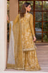 Zarif Embroidered Net Suit MARIGOLD
