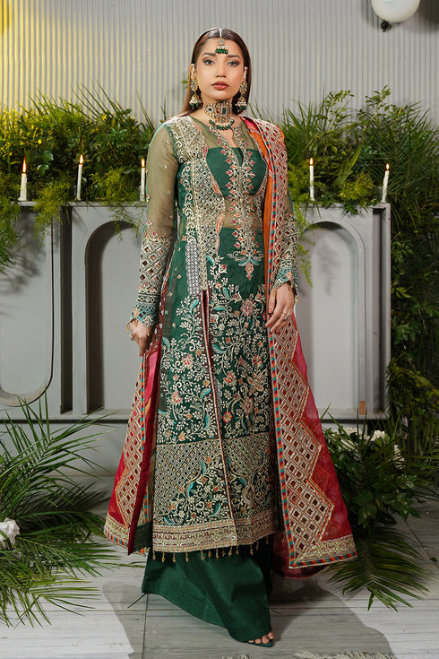Maryams Embroidered Organza 3 Piece Suit S-105