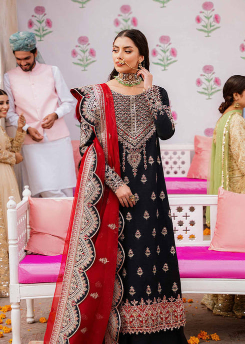 Akbar Aslam Embroidered Raw Silk 3 Piece suit NAZMIN
