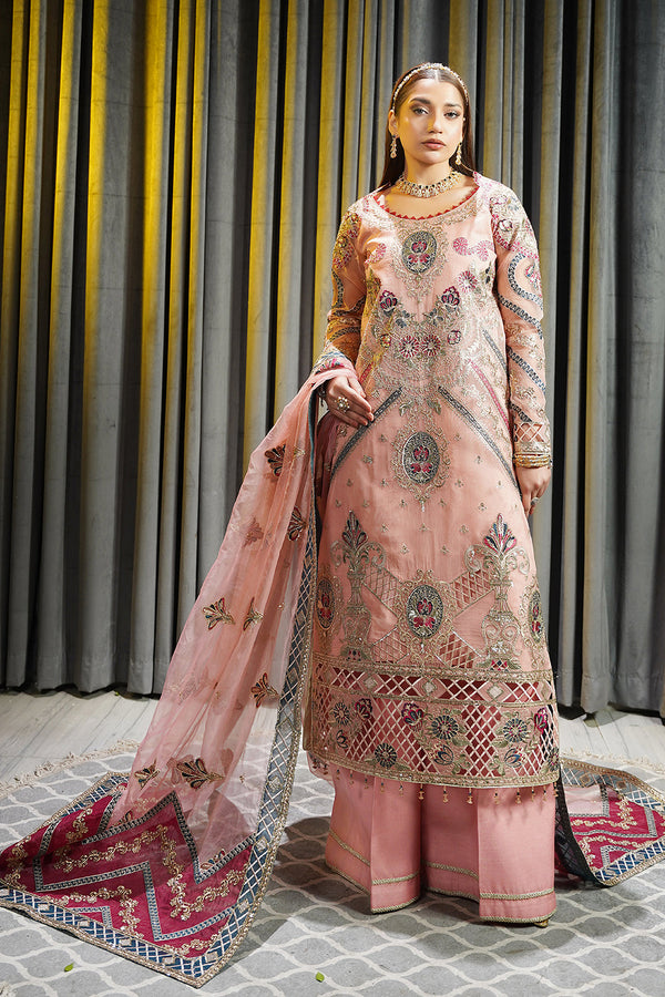 Maryams Embroidered Organza 3 Piece Suit S-107