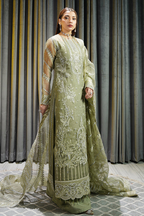 Maryams Embroidered Organza 3 Piece Suit S-104