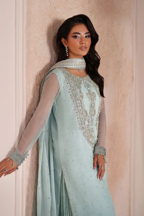 Alizeh Embroidered Chiffon Suit AF-BHM-4063-Azure