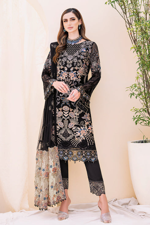 Ramsha Embroided Chiifon 3 Piece suit F-2301