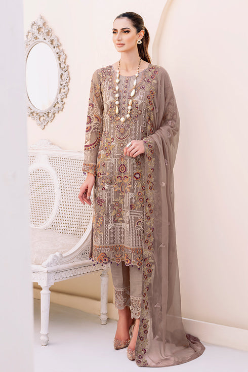 Ramsha Embroided Chiifon 3 Piece suit F-2311