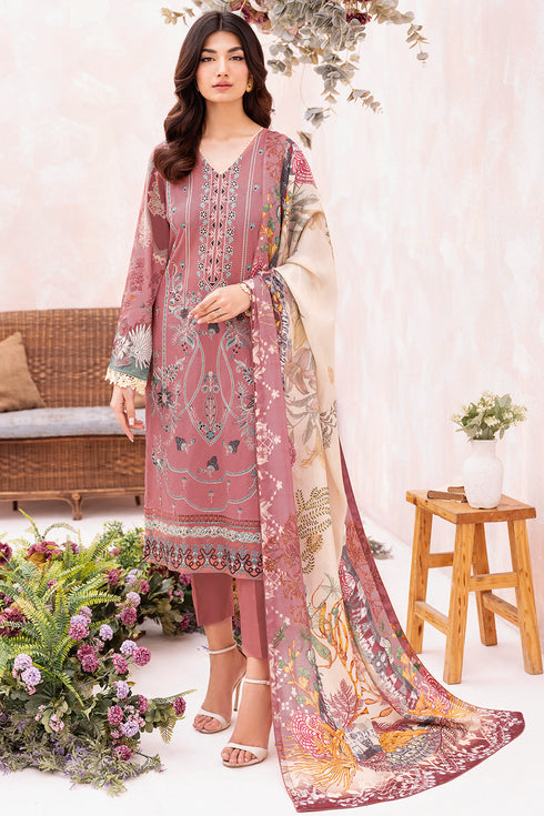 Ramsha Embroidered  Lawn 3 piece suit L-706