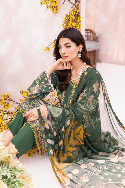 Ramsha Embroidered  Lawn 3 piece suit L-702