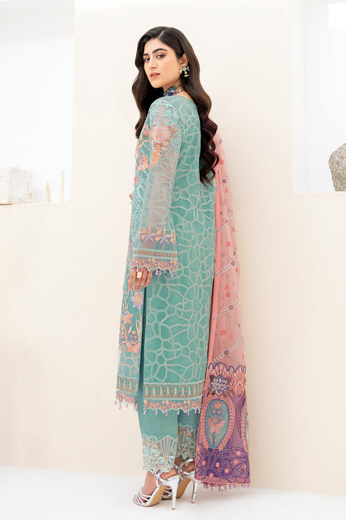 Ramsha Embroided Organza 3 Piece suit M-807