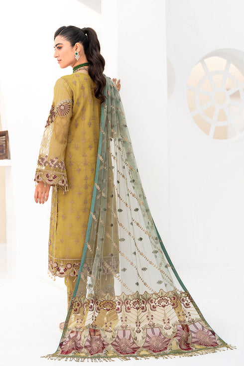 Ramsha Embroided Organza 3 Piece suit M-805