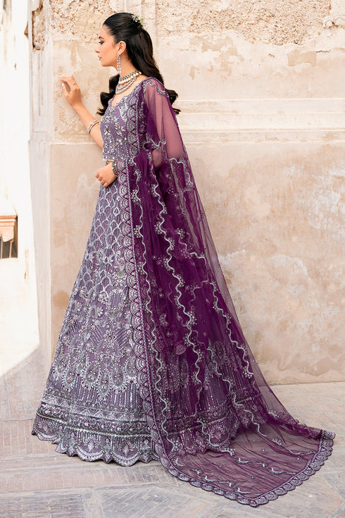 Ramsha Embroidered Net 3 Piece suit H-201