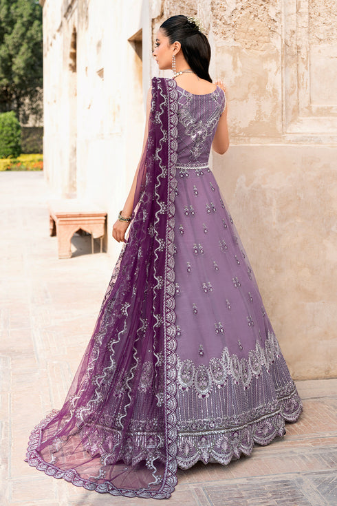 Ramsha Embroidered Net 3 Piece suit H-201