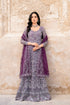 Ramsha Embroidered Net 3 Piece suit H-201