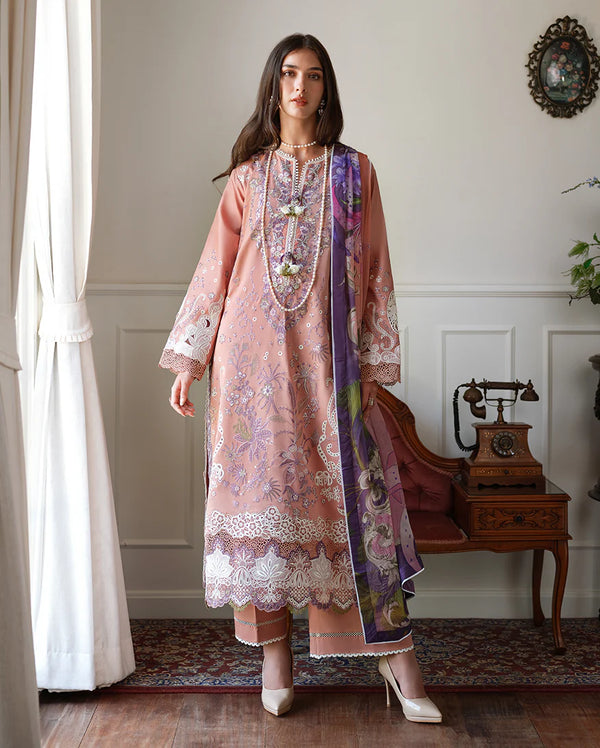 Mushq Chikan Embroidered Lawn Suit Daisy Chain
