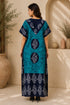 Divine Threads Women’s 100% Cotton Batik Print Kaftan – V-Neck Maxi Dress with Drawstring Waist
