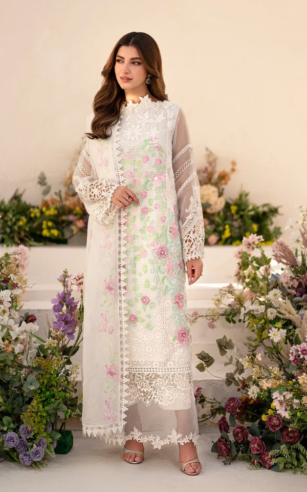Asifa Nabeel Embroidered Lawn Suit Dove