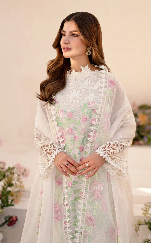 Asifa Nabeel Embroidered Lawn Suit Dove