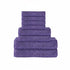 Soft and Premium Egyptian Cotton Towels - 600 GSM Purple, Set of 8