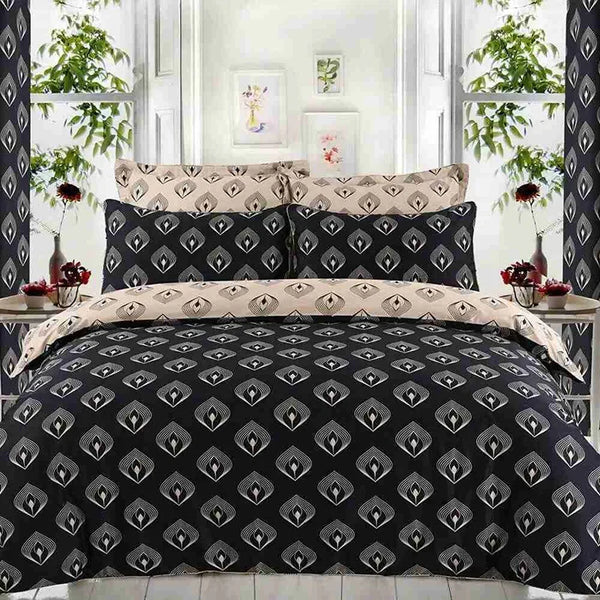 Egyptian cotton Lantern Black & gold Duvet Cover set - 220 Thread