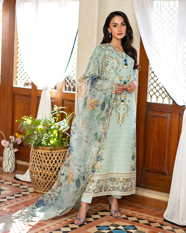 Mushq Chikan Embroidered Lawn Suit Elif