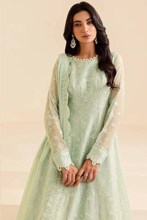 Farasha Chiffon 3 Piece Suit Aqua Dream