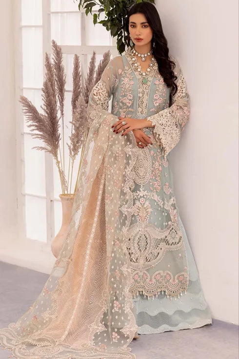 Adan Libas Chiffon 3 Piece Suit Moonstone