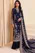 Farasha Chiffon 3 Piece Suit Navy Noir