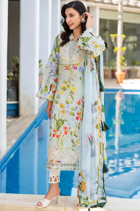 Asifa Nabeel printed Lawn 3 Piece Suit Suroor MK-04