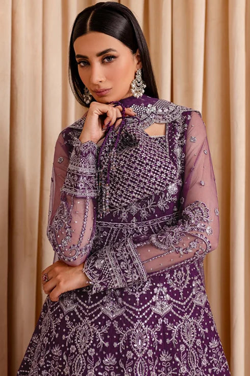 Farasha Net 3 Piece Suit Plum Passion