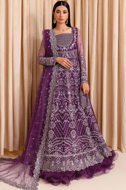 Farasha Net 3 Piece Suit Plum Passion