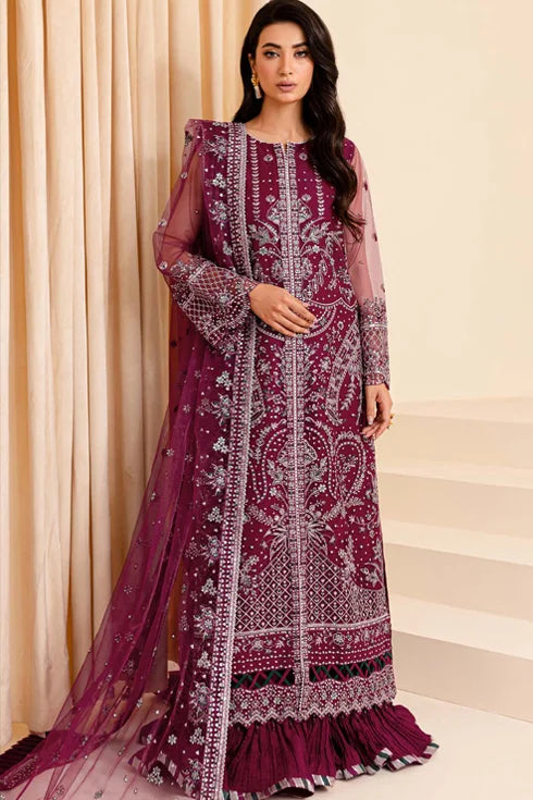 Farasha Net 3 Piece Suit Ruby Regalia