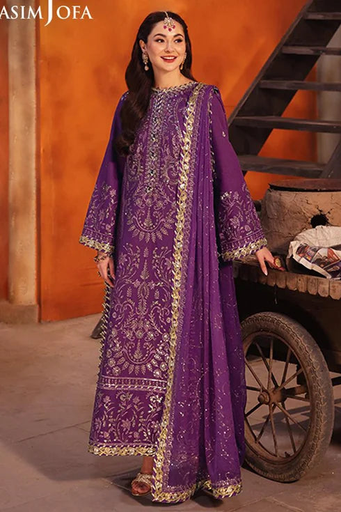 Asim Jofa Twisted Silk Suit AJKK-07