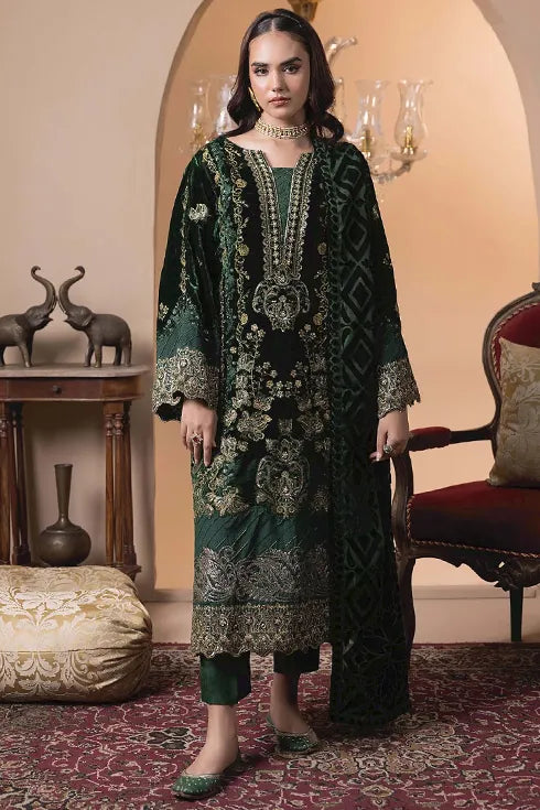 Adan Libas Velvet 3 Piece Suit Plachi 4236