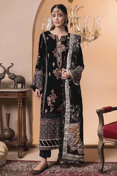 Adan Libas Velvet 3 Piece Suit Plachi 4237