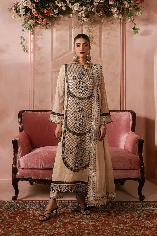 Maryam N Maria Embroidered Chiffon 3 piece suit NAVA - MWU5686