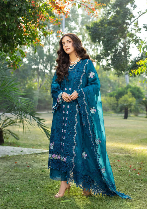 Elaf Embroiderd Lawn Suit ELY-06 SAPPHIRE