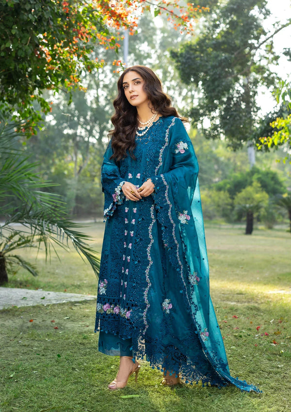 Elaf Embroiderd Lawn Suit ELY-06 SAPPHIRE