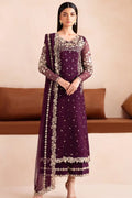 Farasha Chiffon 3 Piece Suit Mulberry