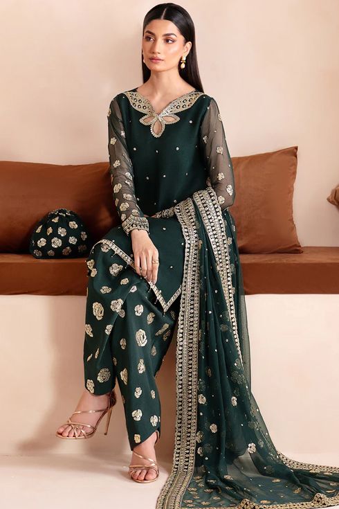 Farasha Chiffon 3 Piece Suit Vogue