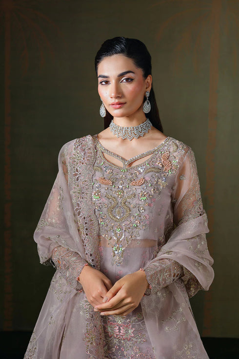 Ramsha Embroidered Organza Suit E-308